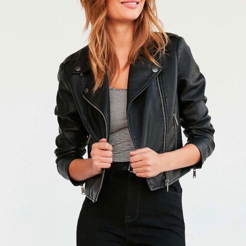 BDG vegan leather moto jacket